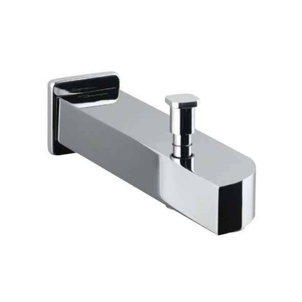Jaquar Bathtub Spout Chrome SPJ-85463 with Button Attachment For Hand Shower With Wall Flange-Bathtub Spout-dealsplant