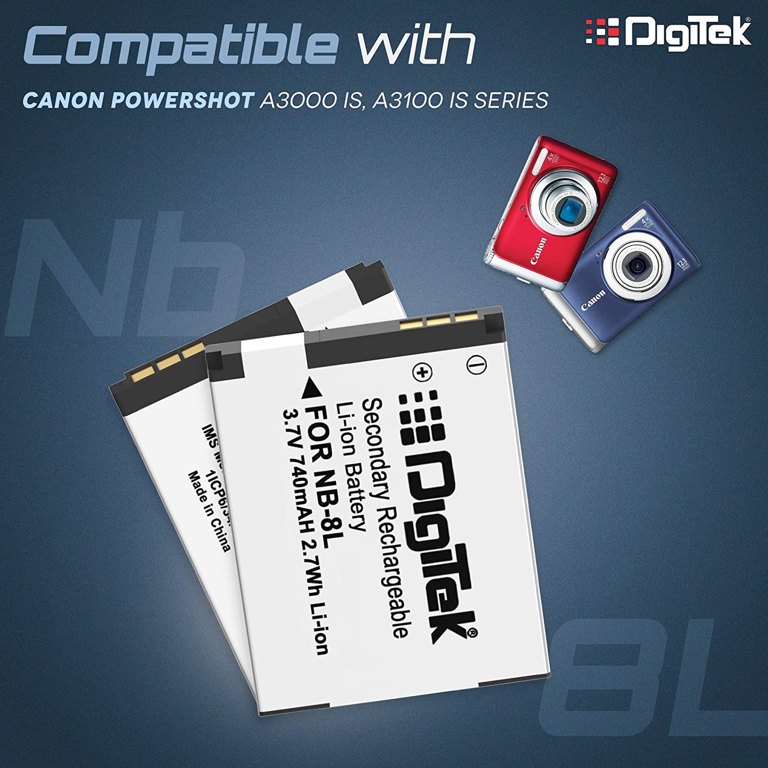 Tyfy NB-11L Lithium-ion Rechargeable Battery for DSLR Camera, Compatibility - IXUS 125HS, 240HS, Powershot A1200, A2200, A2300, A2400, A3200, A3300 is, A3400 is (NB-11L) (6 month warranty)-Camera Battery Chargers-dealsplant