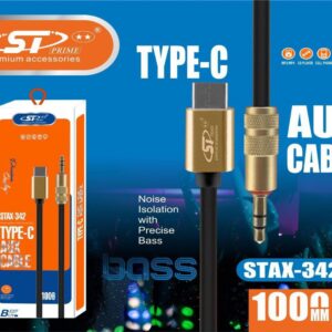 Dealsplant Type – C to AUX 3.5mm Cable 1m – STAX-342-C-type CABLE-dealsplant
