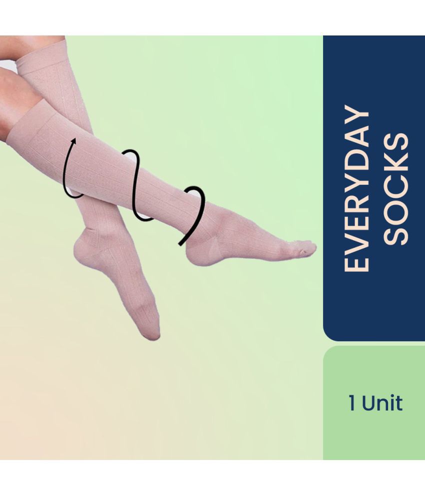 Sorgen Everyday compression socks for daily use. Reduces leg pain, calf pain, leg swelling and enhances lifestyle. Ideal health gift for everyone (Small, Beige)-HEALTH &PERSONAL CARE-dealsplant