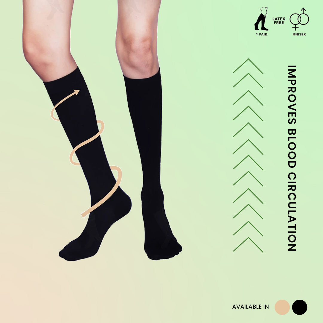 Sorgen Everyday compression socks for daily use. Reduces leg pain, calf pain, leg swelling and enhances lifestyle. Ideal health gift for everyone (Small, Black)-HEALTH &PERSONAL CARE-dealsplant