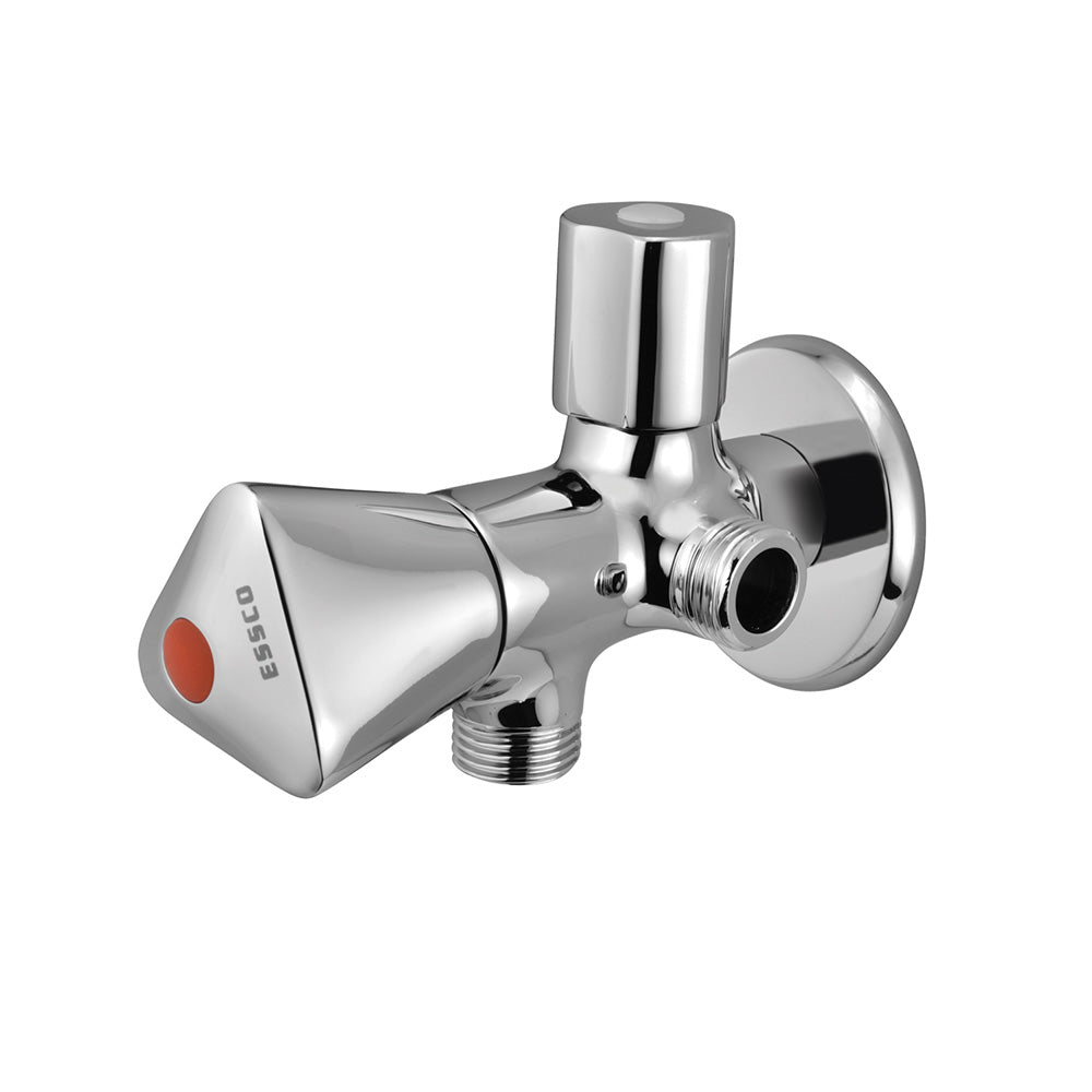 Essco Tropical 2-Way Angle Valve with Wall Flange TQT-CHR-526AF-2-Way Angle Valve-dealsplant