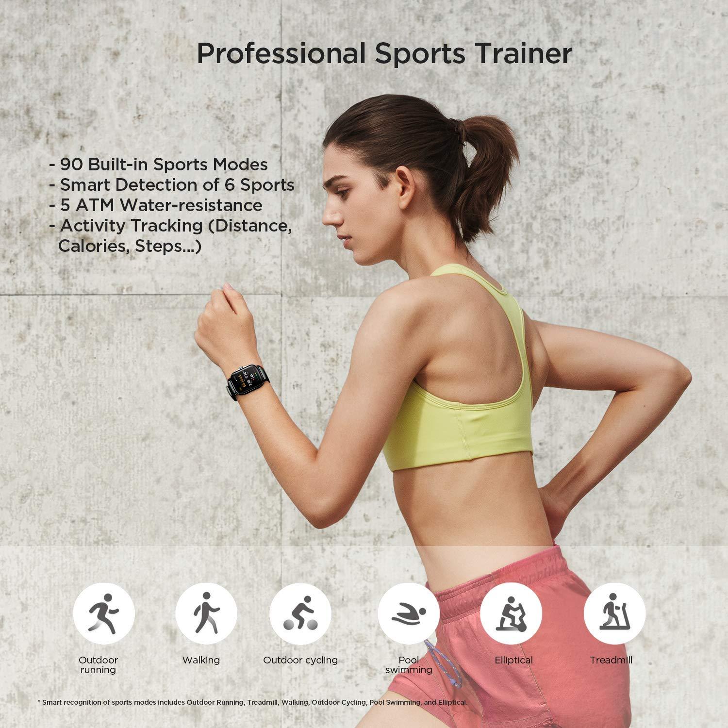 Amazfit GTS 2 Smart Watch, 1.65 inch (4.2 cm) AMOLED Display, Built-in Amazon Alexa, Built-in GPS, SpO2 & Stress Monitor, Bluetooth Phone Calls, 3GB Music Storage, 90 Sports Modes-Smart Watch-dealsplant
