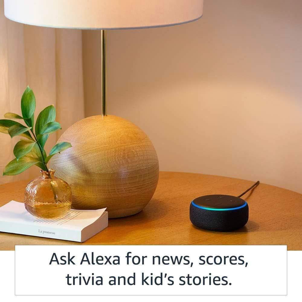 Amazon Echo Dot (3rd Gen) - #1 smart speaker brand in India with Alexa (Black) Get 1 AVITA BULB FREE (WORTH rs-1299) Exclusive for Deals plant customers.-Audio Speakers-dealsplant