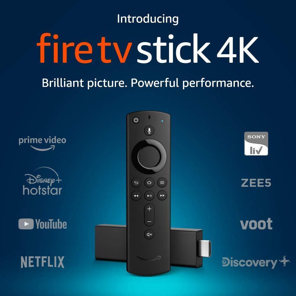 Fire TV Stick 4K with All-New Alexa Voice Remote Streaming Media Pla