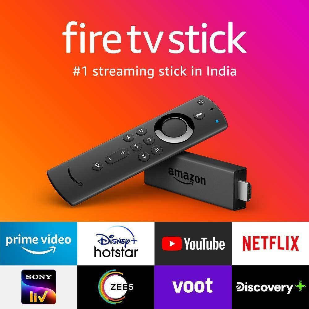 Fire TV Stick streaming media player with Alexa built in, includes all-new Alexa Voice Remote, HD, easy set-up, released 2019-Media Player-dealsplant