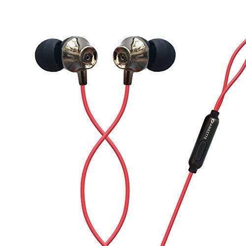 Amkette Ergo Fit E7 in- Ear Earphones Designed for Comfort with Mic and Remote Control (Black)-Earphone-dealsplant
