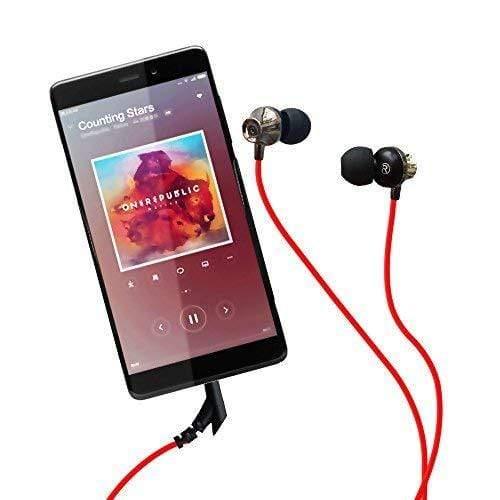 Amkette Ergo Fit E7 in- Ear Earphones Designed for Comfort with Mic and Remote Control (Black)-Earphone-dealsplant