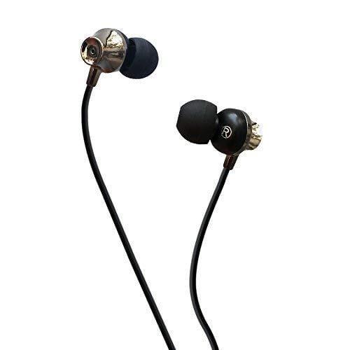 Amkette Ergo Fit E7 in- Ear Earphones Designed for Comfort with Mic and Remote Control (Black)-Earphone-dealsplant