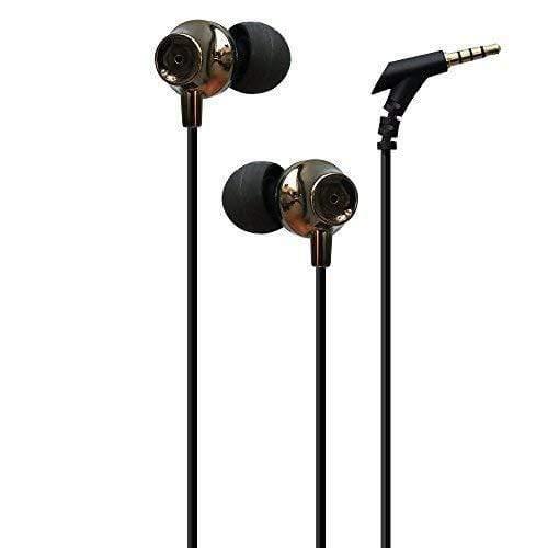 Amkette Ergo Fit E7 in- Ear Earphones Designed for Comfort with Mic and Remote Control (Black)-Earphone-dealsplant