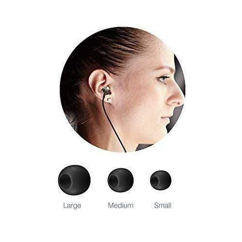 Amkette Ergo Fit E7 in- Ear Earphones Designed for Comfort with Mic and Remote Control (Black)-Earphone-dealsplant