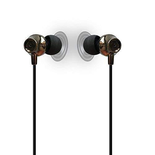Amkette Ergo Fit E7 in- Ear Earphones Designed for Comfort with Mic and Remote Control (Black)-Earphone-dealsplant