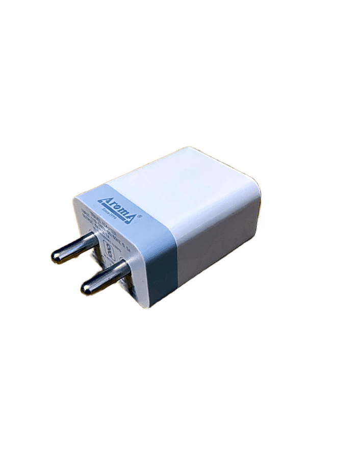 Aroma 3.1A Dual USB Port Fast Charger with Free Micro USB Cable for All Mobiles (6 Months replacement Warranty)-Datacable & Chargers-dealsplant