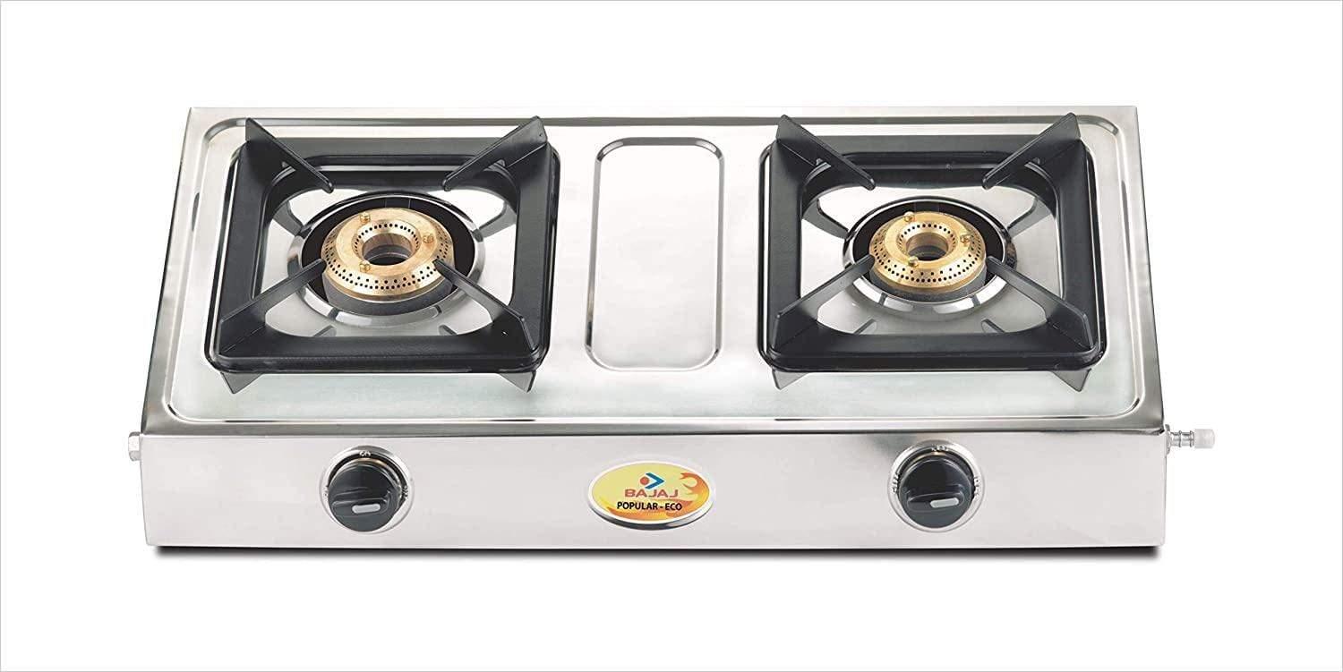 Bajaj Popular Eco, 2-Burner Stainless Steel-Home & Kitchen Appliances-dealsplant