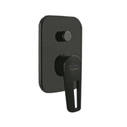 Parryware Concealed Bath Mixer Shiny Black-Taps & Dies-dealsplant