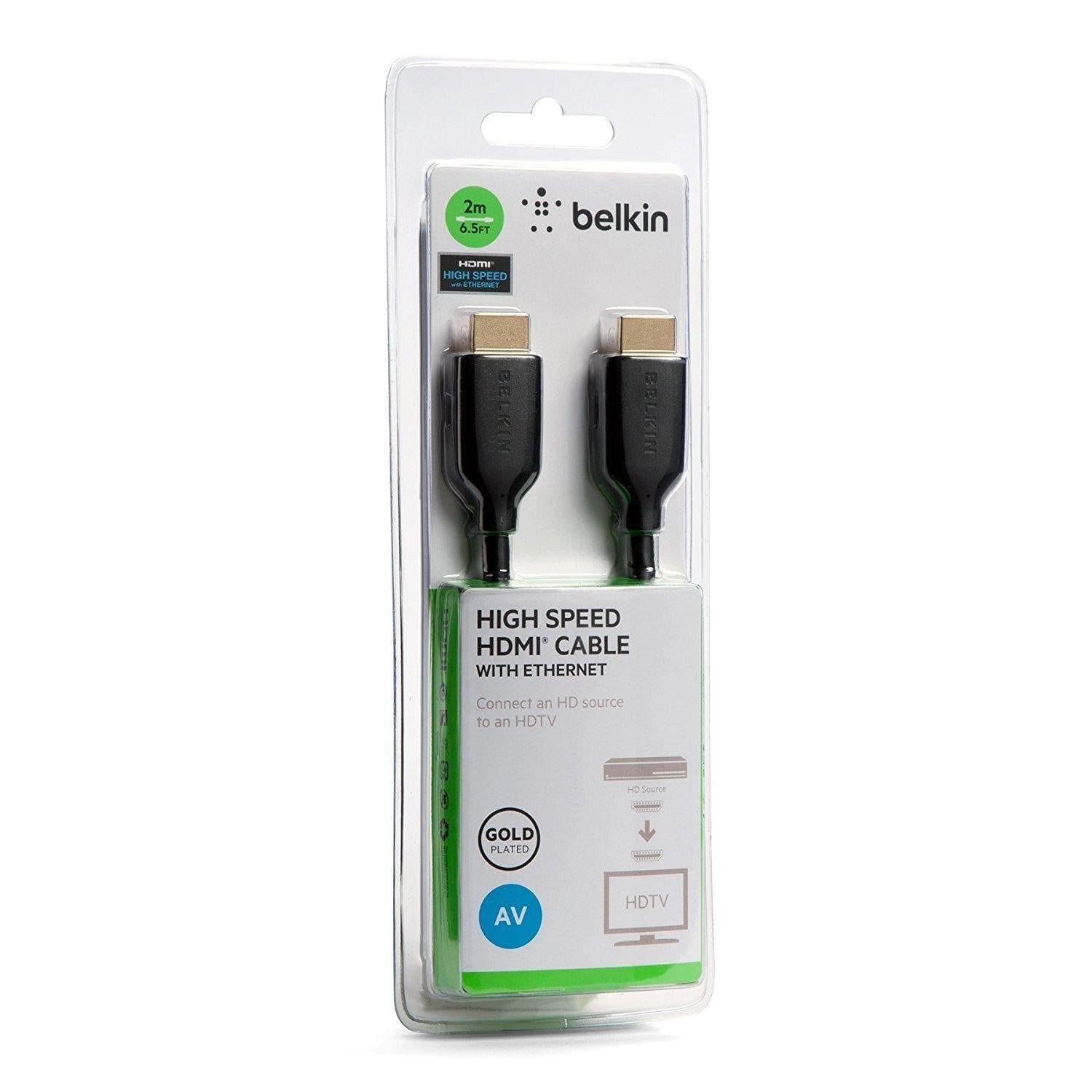 Belkin High Speed HDMI Cable Supports Ethernet 4K Gold Plated Audio Return Channel 2 meter-Cables-dealsplant