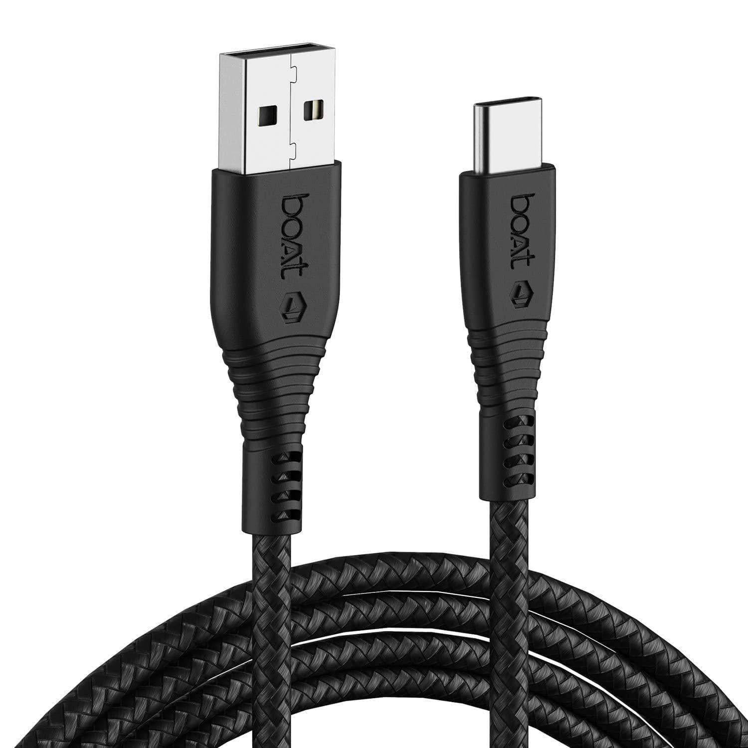boAt A400 USB Type-C to USB-A 2.0 Male Data Cable, 2 Meter-c to USB a-dealsplant