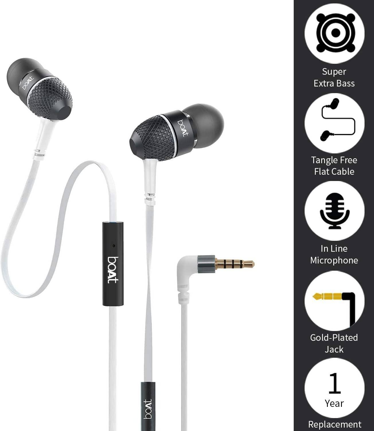 boAt BassHeads 228 in-Ear Wired Earphones-In Ear Earphone-dealsplant