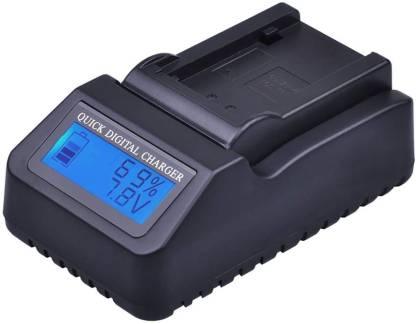 Camera Battery Charger for CGA-D54, CGA-D54S, VW-VBD55, VW-VBN130 LCD Multifunction Digital Charger with USB Output LCD Fast Auto Cut Camera Battery Charger Camera Battery Charger (Black) (6 month warranty)-Camera Battery Chargers-dealsplant