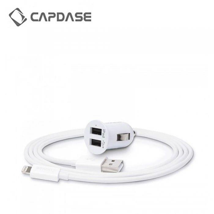 Capdase Dual USB Car Charger With Lightning Cable-Car Accessories-dealsplant