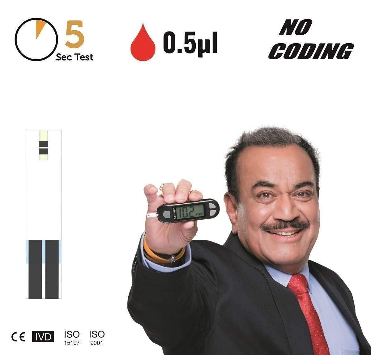 Control D Blood Glucose Monitor & Strips-Health & Personal Care-dealsplant