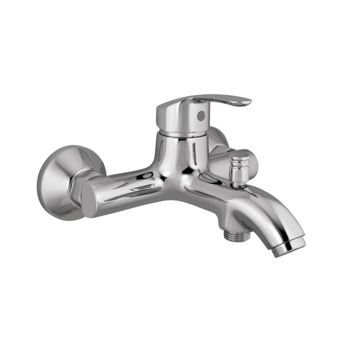 Essco 2 Way Wall Mixer Cosmo Single Lever Wall Mixer with Provision of Hand Shower, But without Hand Shower COS-CHR-103119 - Chrome Finish Only to Spout & Hand Shower-Wall Mixer-dealsplant