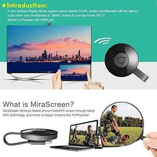 Dealsplant ChromeCast WiFi 1080P Full HD HDMI TV Stick DLNA Wireless Anycast Airplay Dongle-Audio & Home Entertainment-dealsplant