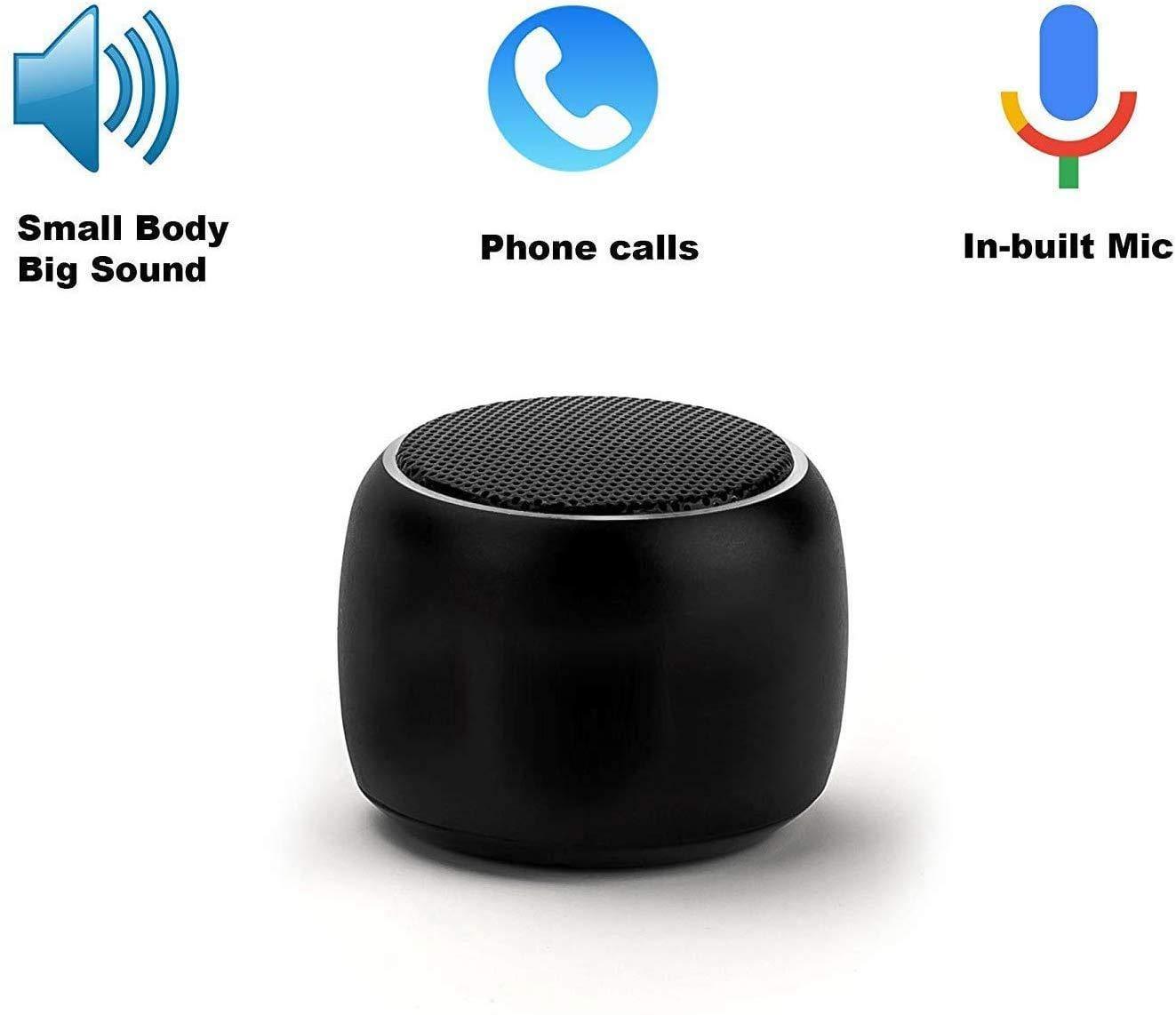 Dealsplant Nano Wireless Bluetooth Speaker with Built-in Mic and Selfie Remote High Bass - World's Smallest Speaker-Bluetooth Speakers-dealsplant