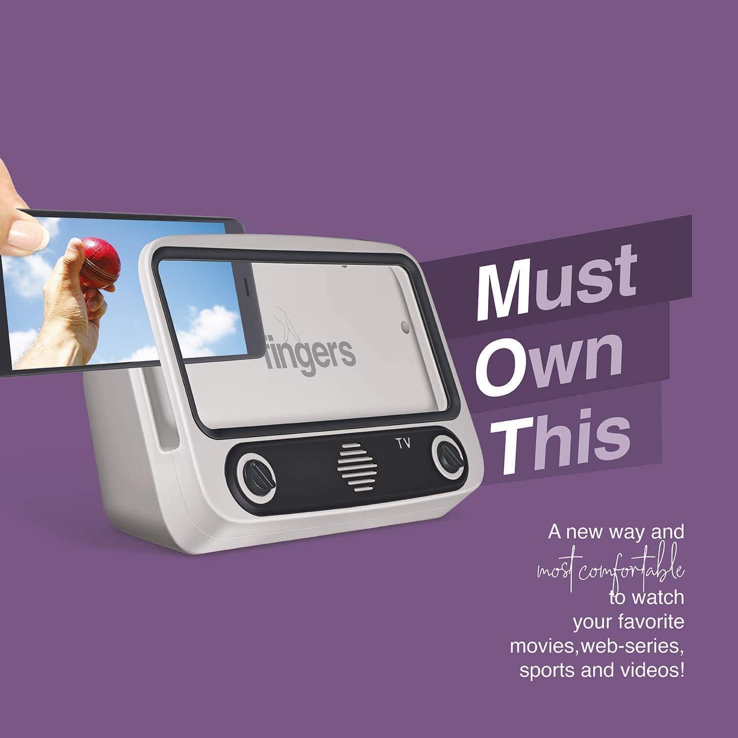 FINGERS My-Own-TV (MOT) Portable Speaker - High Utility Phone Holder/Mobile Stand | Bluetooth Portable Speaker | Retro Radio-Bluetooth Speakers-dealsplant