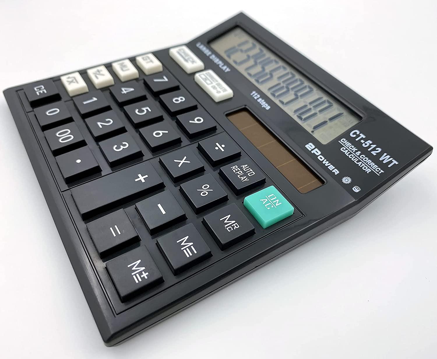Generic CT 512 WT N Basic Calculator New Version with Big Display 112 Steps Check Two Way Power-Calculators-dealsplant