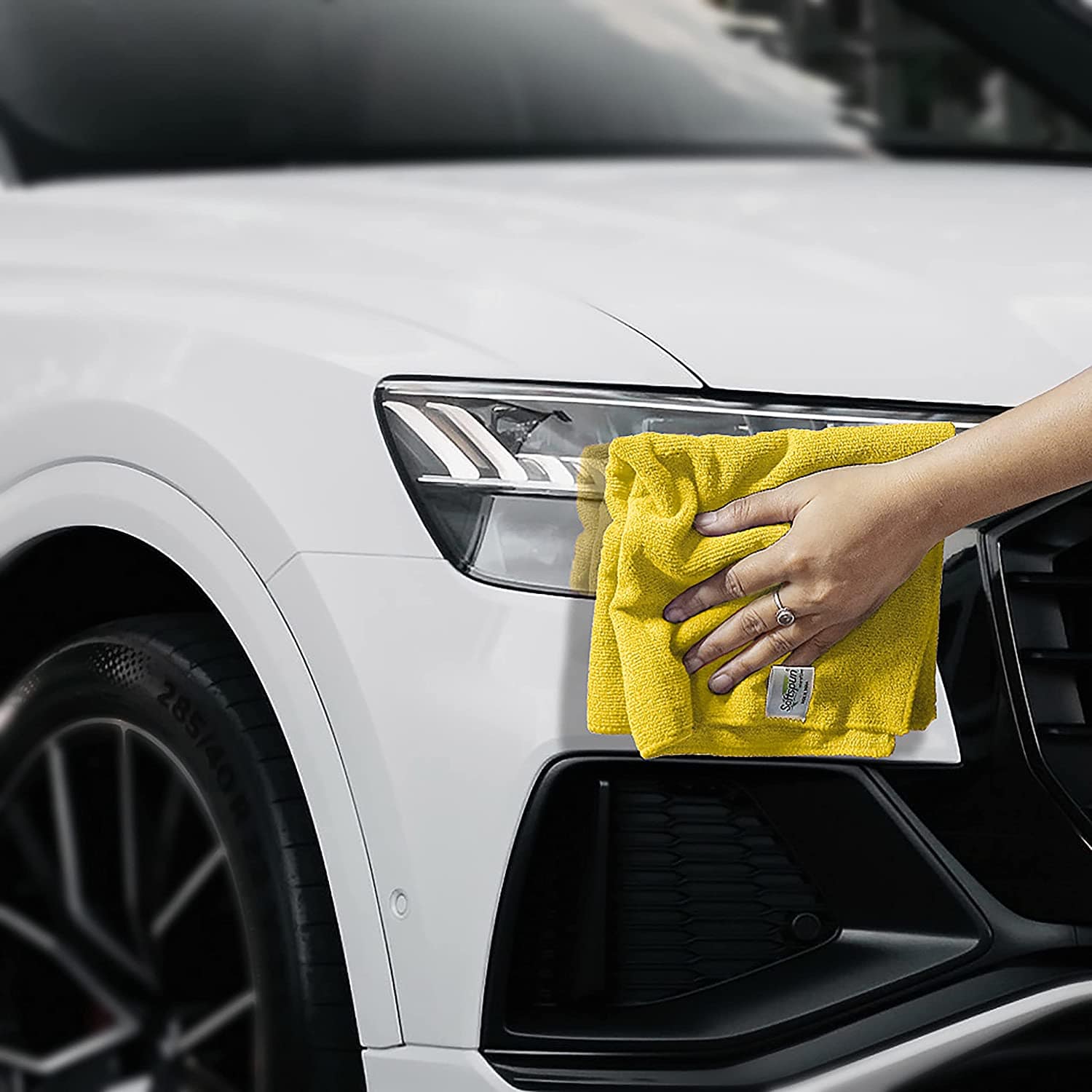 SOFTSPUN Microfiber Cloth Thick Lint & Streak-Free Multipurpose Cloths - Automotive Microfibre Towels for Car Bike Cleaning Polishing Washing & Detailing-Car Accessories-dealsplant