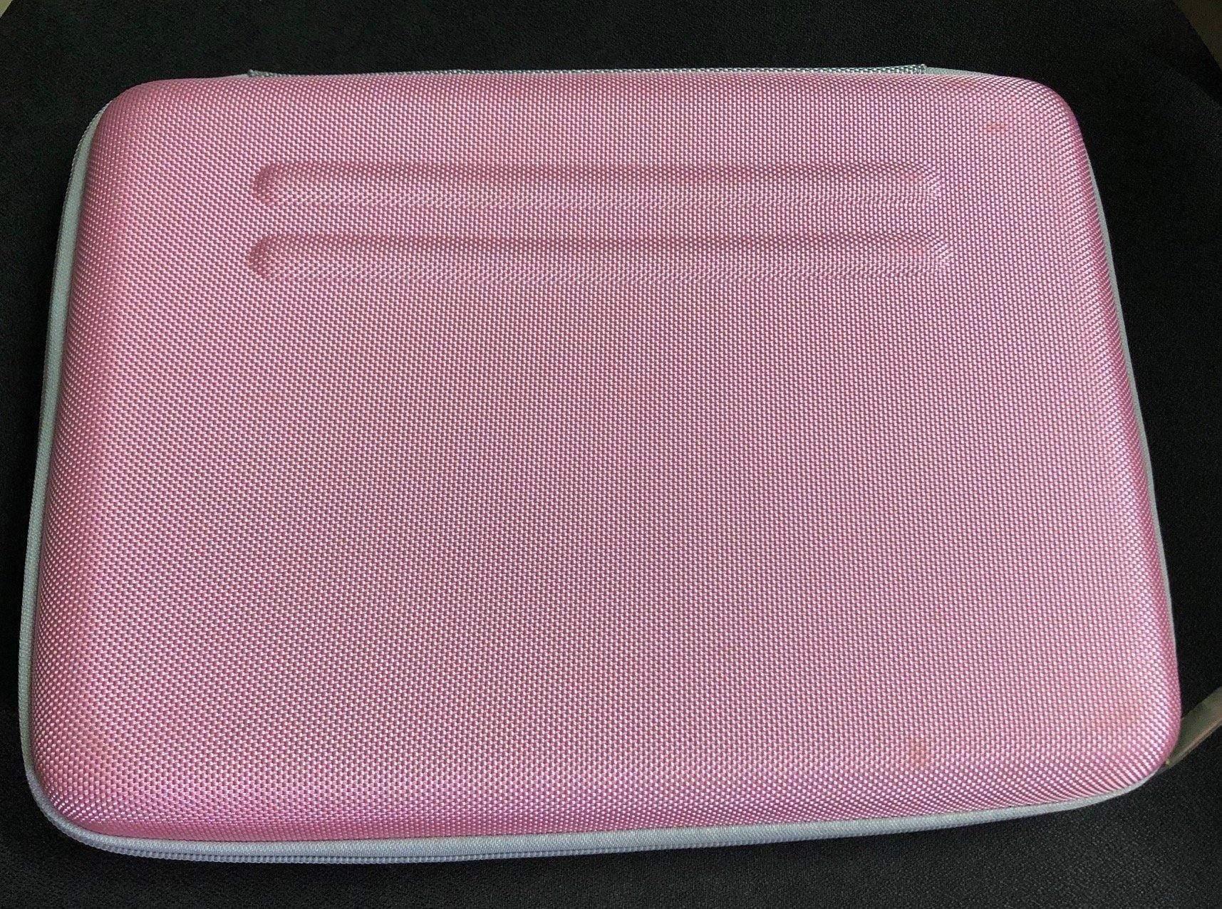 Dealsplant 14 inch Laptop Zipper Protective Padded hard Case (Light Pink)-Cases & Covers-dealsplant