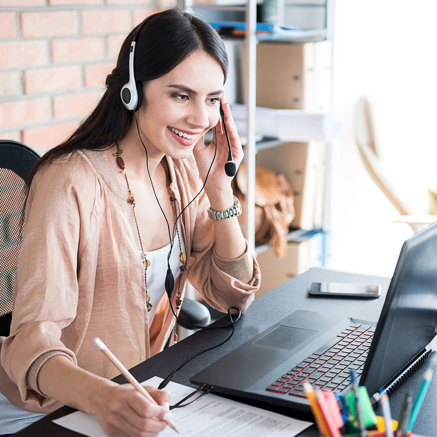 Dealsplant Premium Gold Plated 3.5mm Headphone Earphone 2 Male to 1 Female mic Audio Y Splitter Cable for Laptop / Desktop Computers-Converters-dealsplant