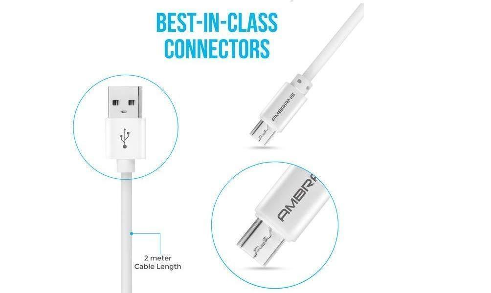 Ambrane AWC47 2.1A Fast Mobile Charger with MicroUSB Charging Cable-Datacable & Chargers-dealsplant