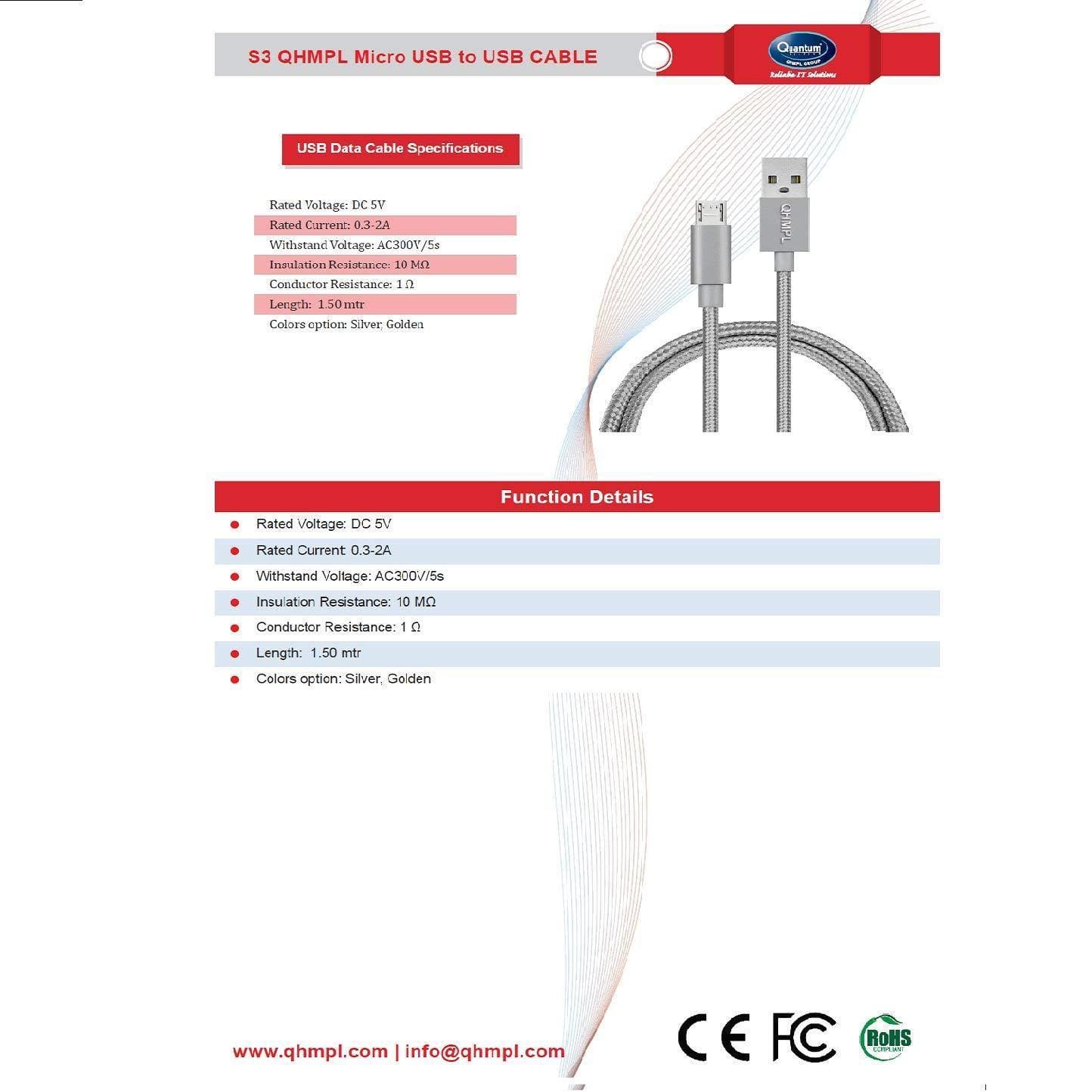 QUANTUM S3 QHMPL MICRO USB TO USB CABLE-Datacable-dealsplant