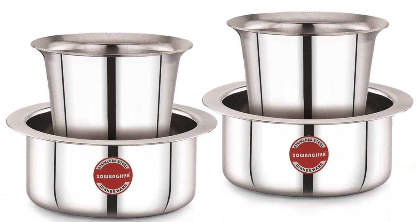 Sowbaghya Ultima SS 4Pcs Dabara Set-Home & Kitchen Appliances-dealsplant