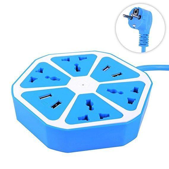 Hexagon Socket Extension board with 4 USB 2.0Amp charging point-Home & Living-dealsplant