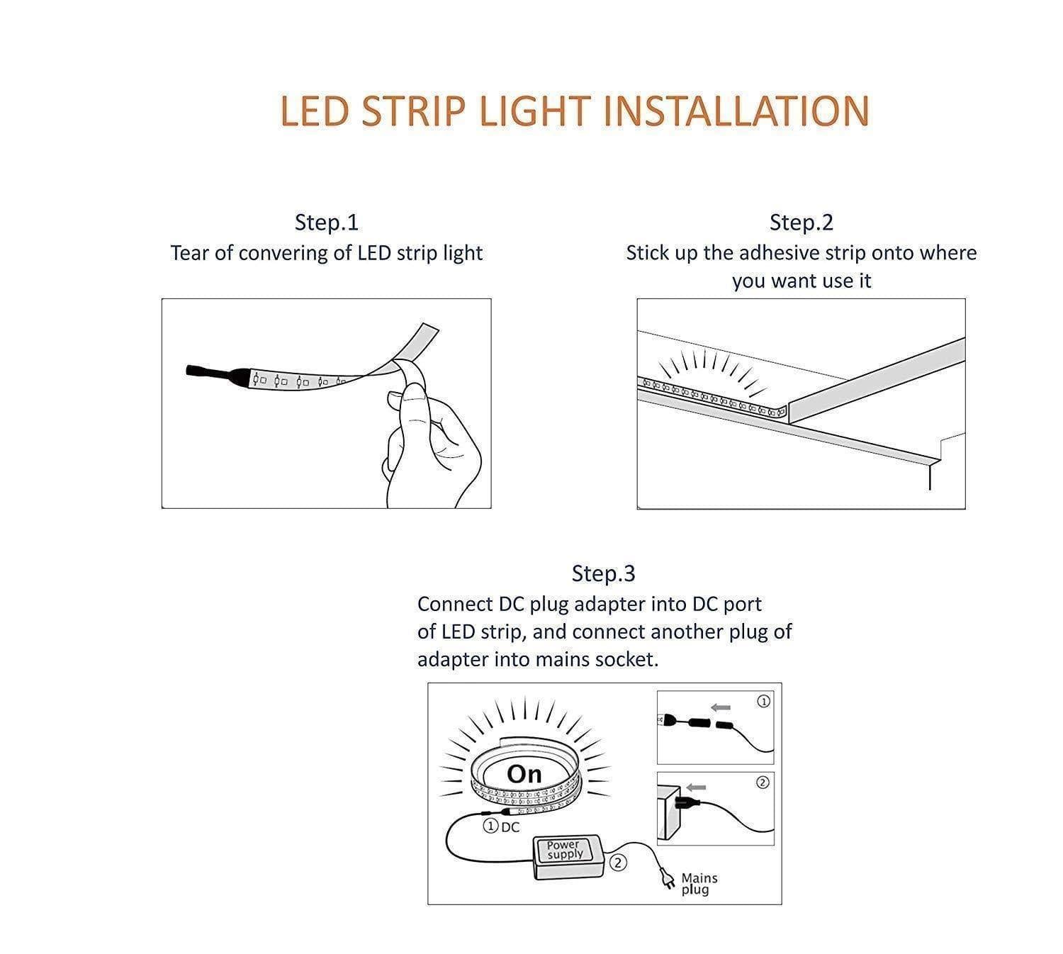 Dealsplant 2835 Strip LED Light IP 65 Waterproof 12V Led Strips (4 Meter)-LED Lights-dealsplant
