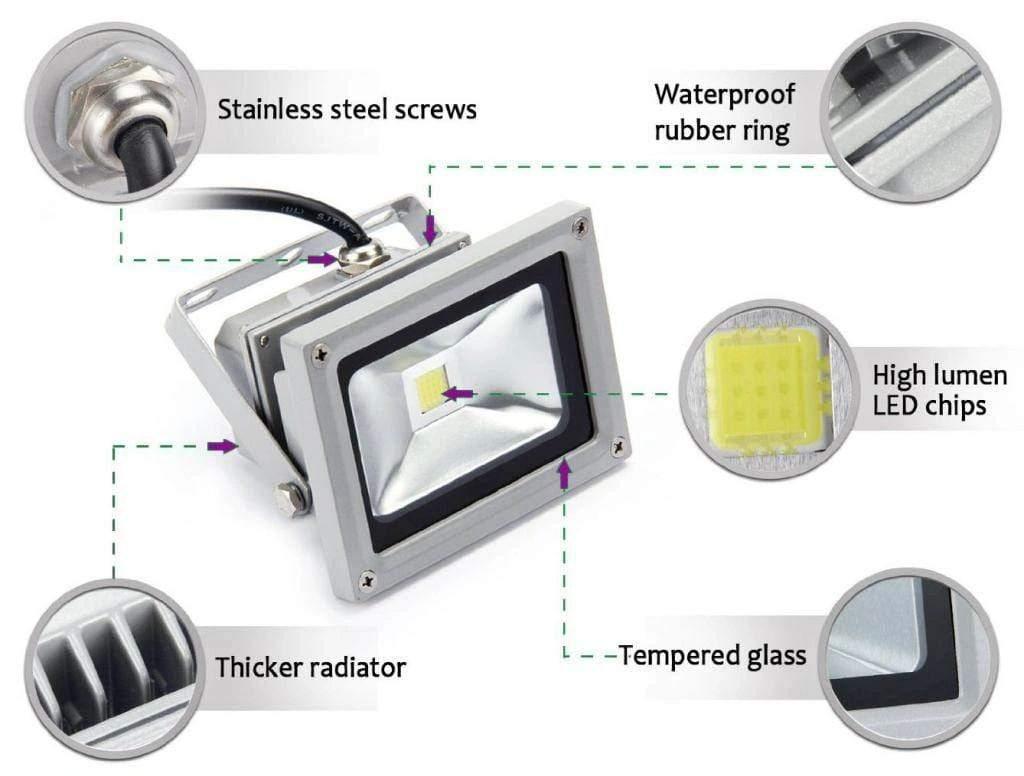 10W LED Flood Light COOL WHITE-Lightings & Bulbs-dealsplant