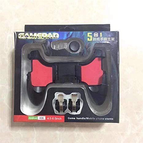 5-in-1 Shoot Aim Move Buttons PUBG Mobile Controller with Gaming Trigger, Ergonomic Design Grip and Joysticks for Android iOS Phones-Mobile Accessories-dealsplant