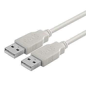 Dealsplant USB 2.0 Type A Male to Type A Male Cable (2.7 Foot - 80cm) (White)-Mobile Accessories-dealsplant