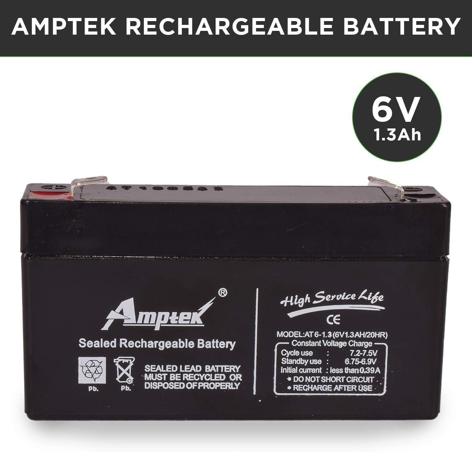 Dealsplant 6V 1.3AH / 20HR Sealed Rechargeable Battery-reachargeable battery-dealsplant