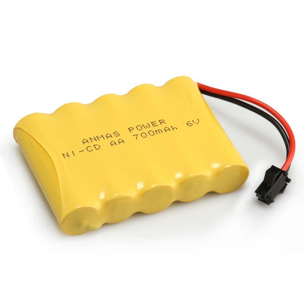 High Quality Rechargeable 6V 700mAh Ni-Cd AA Battery Pack with SM 2P Plug for Toys / Cordless Phones-Rechargeable Batteries-dealsplant