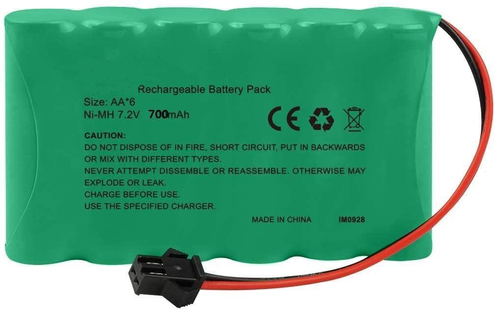High Quality Rechargeable 7.2V 700mAh Ni-Cd AA Battery Pack with SM 2P Plug for Toys / Cordless Phones-Rechargeable Batteries-dealsplant