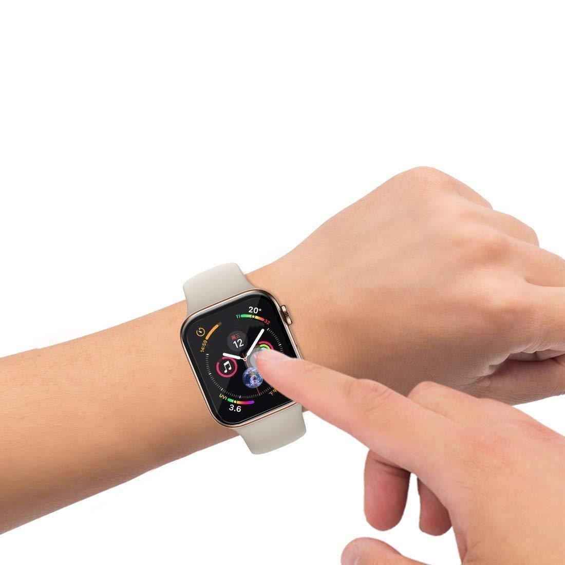 Dealsplant Edge to Edge 3D Curved Full Tempered Glass 9H Screen Protector Anti Scratch and Dust Proof for Apple iWatch 40mm (All series)-Screen Protector-dealsplant