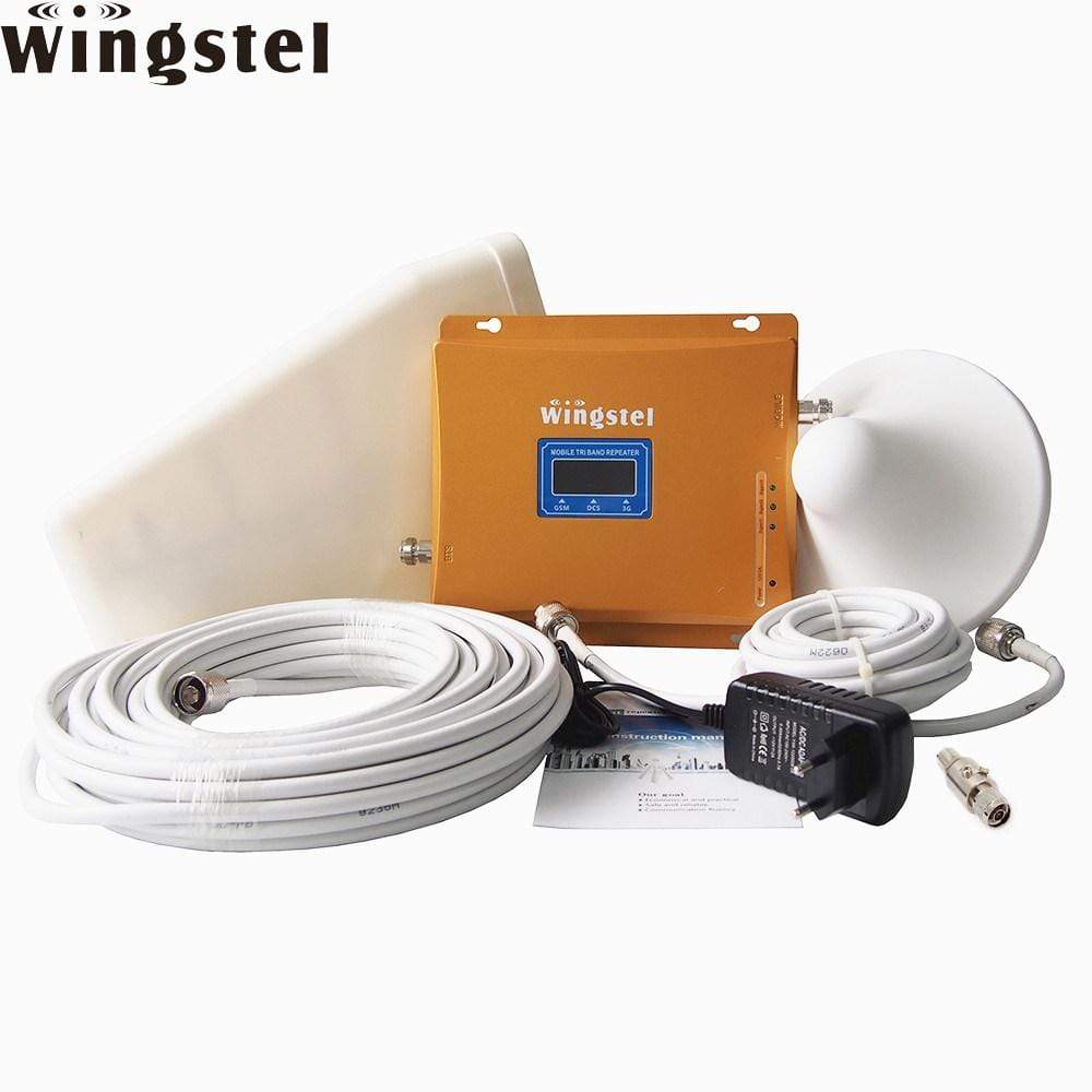 Tri Band Cellular Signal Booster GSM 2G 3G 4G Lte 900MHz 1800MHz 2100MHz-Signal Booster-dealsplant