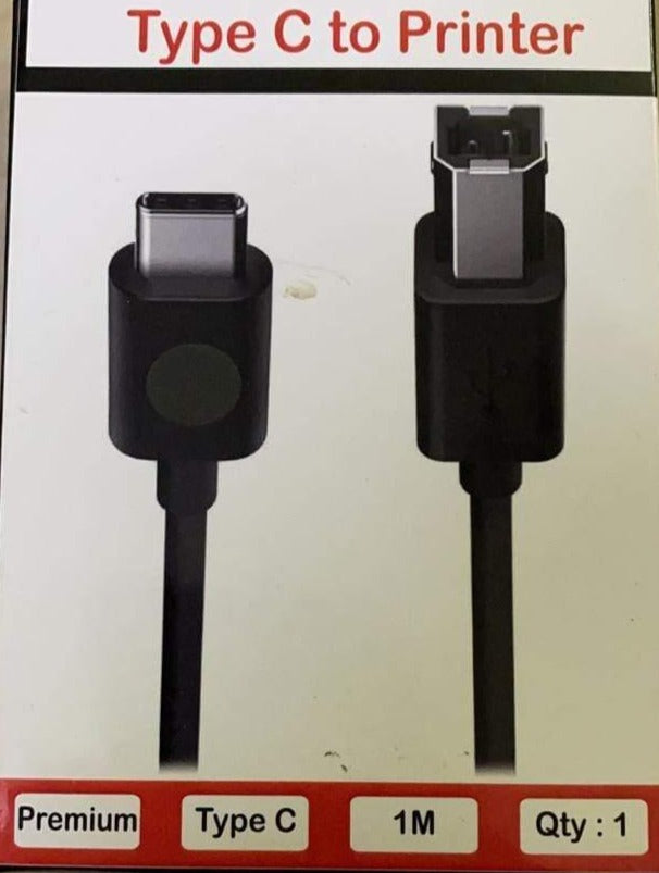 Dealsplant Type-c to Printer cable for scaner and hardisk 1m-Type-c to Printer cable-dealsplant