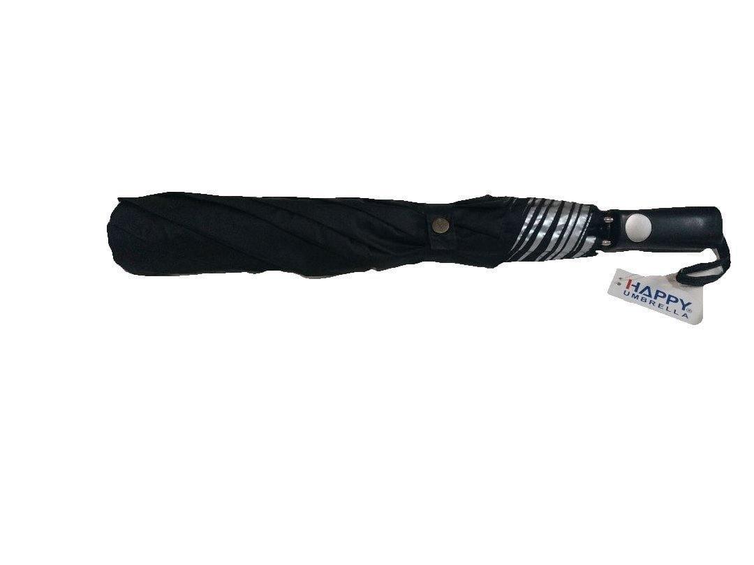 Happy Premium Quality 2 Fold Nylon Umbrella Black-Umbrella-dealsplant