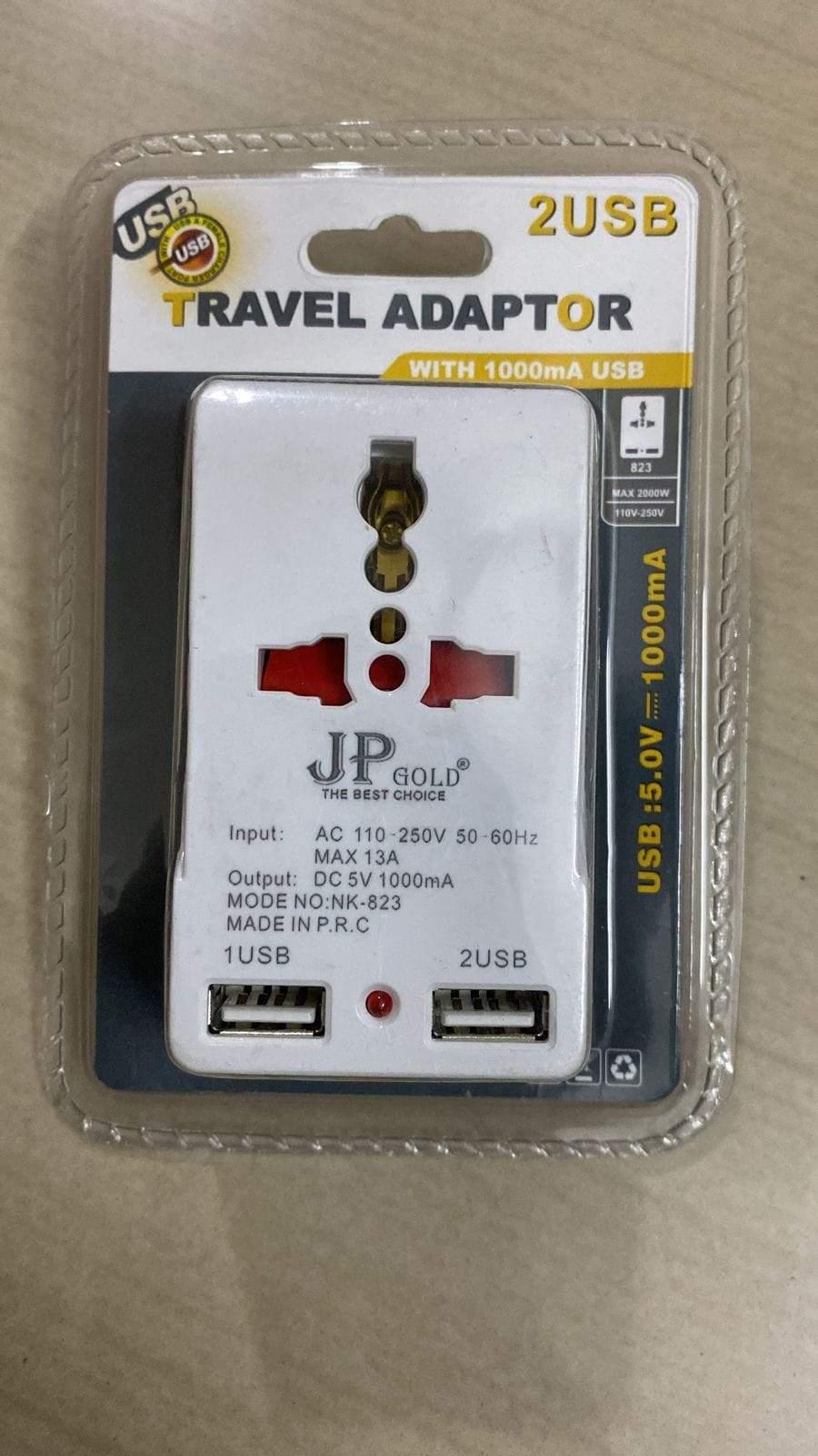 Dealsplant Dual USB Travel Charger - 3 Pin Universal Socket 2.4Amp 5V Worldwide Adaptor-USB Travel Charger-dealsplant