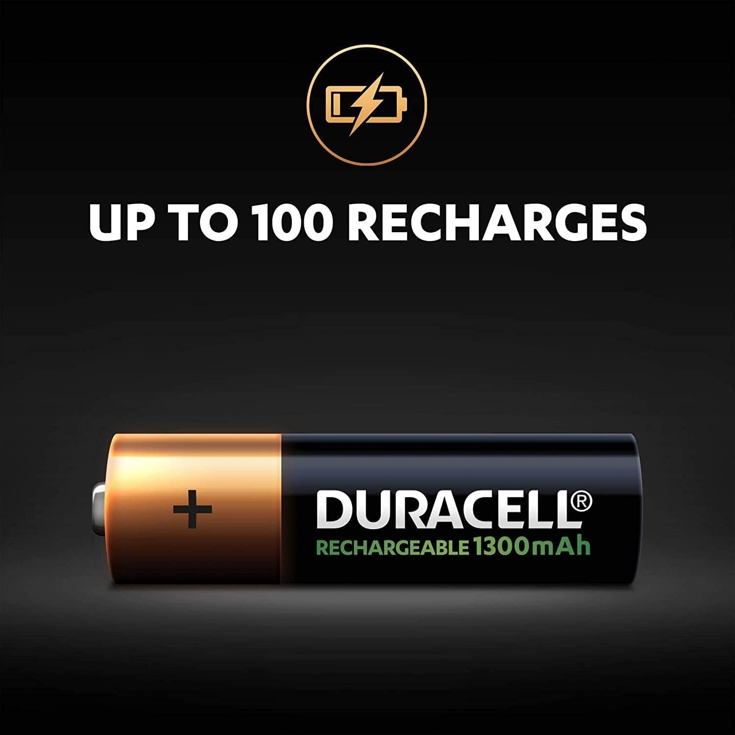 Duracell Rechargeable AA 1300mAh Batteries, Pack of 2-Batteries-dealsplant